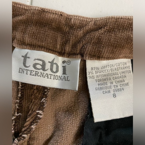 Tabi Wilson Soft Womens Size 8 1990’s Vintage High Rise Brown Corduroy Trousers - Picture 3 of 3
